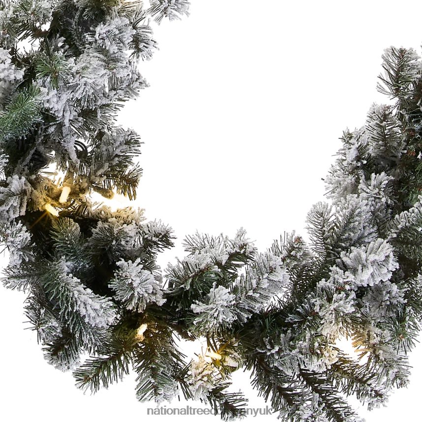 Greenery | National Tree Company Pre-Lit \Feel Real\ Artificial Christmas Garland Green Camden White Lights Decorated With Pine Cones Berry Clusters Plug In Christmas Collection 9 Feet F2L4F35
